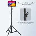 Large Screen Teleprompter Holder for Tablet & Phone with 70.8" Extendable Tripod, Dual Device Design, Compatible with iPad/iPhone/Samsung and More. Perfect for Live Streaming/Video Recording
