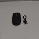 Wireless Bluetooth Mouse Rechargeable Laptop Mice with LED Use Portable(BT5.2 and USB 2.4G) Dual Mode Connection Silent Slim Computer Mouse for Laptop/iPad Tablet/Apple MacBook/PC (Black)