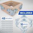 Lonffery 8 Sets Trailer Stake Sides Brackets, Corner Brackets with Screws for Wood, Utility Trailer
