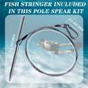 Hawaiian Sling Fishing Spear 7ft Aluminum Pole Spear 3 Prong Sling Spear Fishing Equipment Snorkeling Scuba Diving Gear Polespears Harpoon for Fishing Kayak, Spearfishing, Freediving