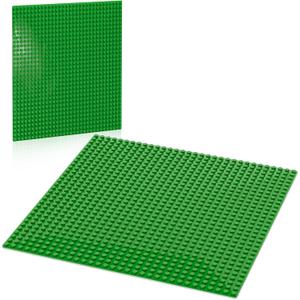 3 Pieces Pokiiulk  Baseplates for Bricks, Classic Green Building Base Plates, 10"x 10" (32Studs Each Side), Compatible with All Major Brands