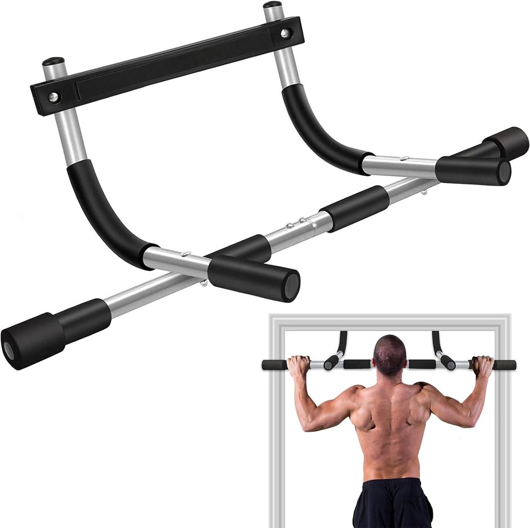 TOPOKO Upgrade Pull Up Bar for Doorway - Max Capacity 440 lbs, Portable Upper Body Workout Bar for Strength Training