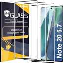 Arshek 3 Pack Galaxy Note 20 Screen Protector, 9H Tempered Glass, Ultrasonic Fingerprint Support, 3D Curved,HD Clear Scratch Resistant for Samsung Note 20 Glass Screen Protector