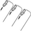 3 Pieces Meat Temperature Probe Thermometer Replacement for Grills and Smokers 2. 5 mm Plug Temp Probes