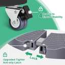 sanyi Plant Caddy with Wheels, 2 Pack Adjustable 15-21 Inch Rolling Planter Base Indoor Outdoor Large Plant Rollers Cart Dolly with Casters for Flower Pot Garden Tree Pot Holder Mover