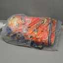 Washable Corridor Runner Rug,Non-Slip Bright Red Hallway Rug Runner with Upgrade Rubber Backing,Stain Resistant Faux Wool Distressed Carpet for Bedroom Kitchen Laundry Corridor Balcony (126" x 31.5")