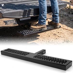 Outus 42" X 6" Hitch Step Heavy Duty for 2" Receiver, Flat
Extra Wide, Serrated Boot Scraper, 600 Lb Capacity, Anti Slip Towing Bumper Guard for Cars RV SUV Truck Pickup Trailer, Black