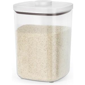 TBMax Large Flour Storage Container 10.56 Qt, 20 Lbs Rice Container with Pop Up Lid & Measuring Scoop for Flour, Cereal, Dry Food Storage and Kitchen Pantry Organization
