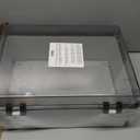 QILIPSU UL94-V0 Outdoor Electrical Box 16.4"x12.4"x7.1" Waterproof Junction Box Weatherproof PC/ABS Alloy Plastic IP66 Project Electric Enclosure Clear Hinged Door