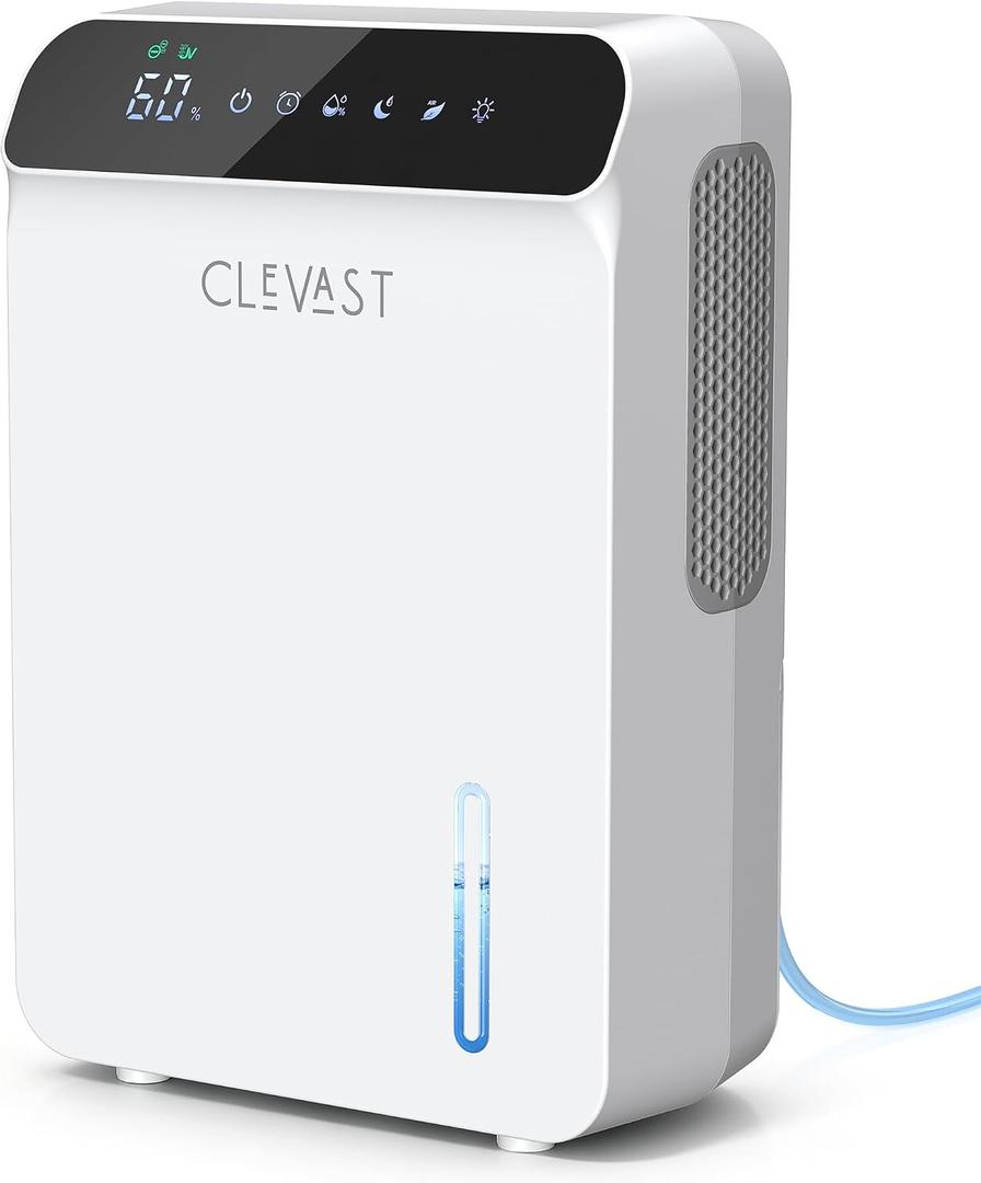 Dehumidifier for Bedroom, Bathroom, with Drain Hose, Quiet, Up to 500 Sq.ft