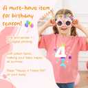 Lovekider Girls Birthday T Shirts Cotton Short Sleeve T-Shirts Tee Party Clothing 3-6 Years