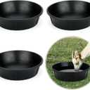 3Pcs Rubber Feed Pan,12 Quart / 3 Gallon Large Horse Feed Bucket Chicken Dust Bath Tub Rubbers Tub Livestock Pan Dog Bowl Rubber Horse Feeder for Pig Goat Chicken Farm Animal Feeding