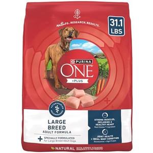Purina One +Plus Dry Dog Food for Large Adult Dogs High Protein, Real Chicken - 31.1 lb Bag best by sep 2026