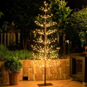 LED Tree Light 5ft 518L Warm White Artificial Tree Decoration for Bedroom Indoor Outdoor Home Festival Party Wedding