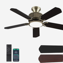 44 Inch Low Profile Ceiling Fans with Lights and App&Remote Control,Farmhouse Fl