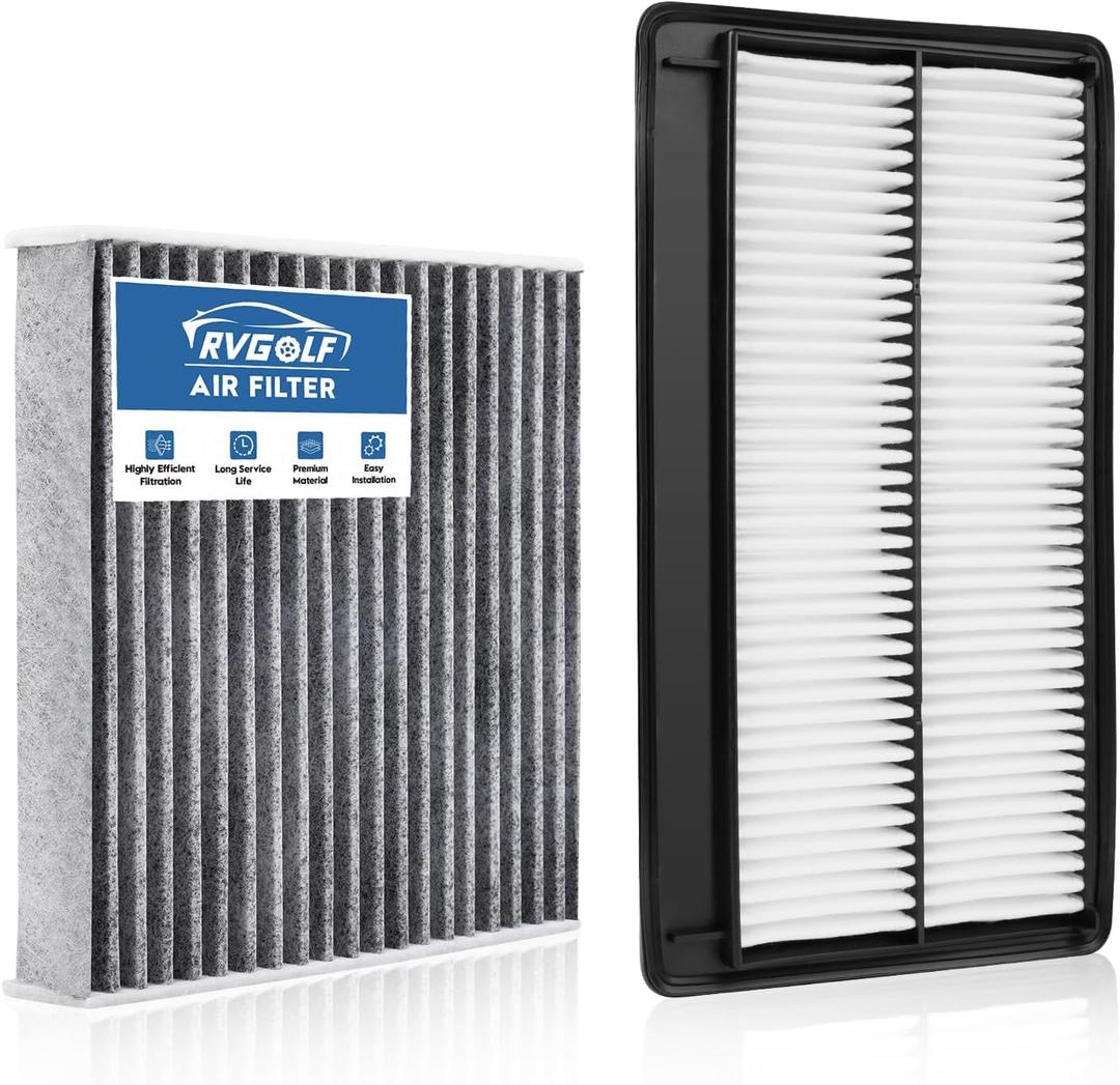 Engine+Cabin Air Filters Fit for 2022-2025 2026 Acura MDX 3.5L, 2023-2025 2026 Honda Pilot 3.5L Engine Air Filter Replacement Automotive Accessories CF11182 17220-61A-A00