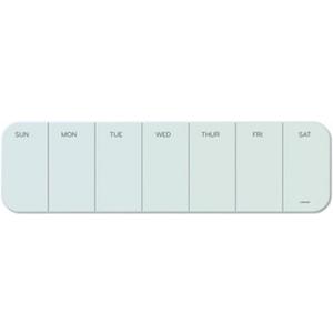 U Brands Cubicle Glass Dry Erase Board, Undated One-Week, 20 x 5.5, White Surface