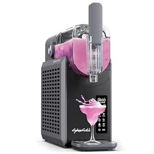 CyberChill Slushie Machine, Slushy Machine for Home with LED Display - 5 Preset Programs & 24H Delay Start&Freshness, No Ice Needed Frozen Drink Maker for Frozen Margaritas, Frappés & Ice Cream