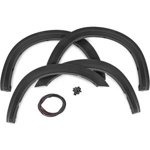 Rough Country Sport Fender Flares for Ram 2500/3500 (2019-2026) - 2" Tire Coverage, 4.5" Height, UV-Resistant ABS, Paintable Matte Black