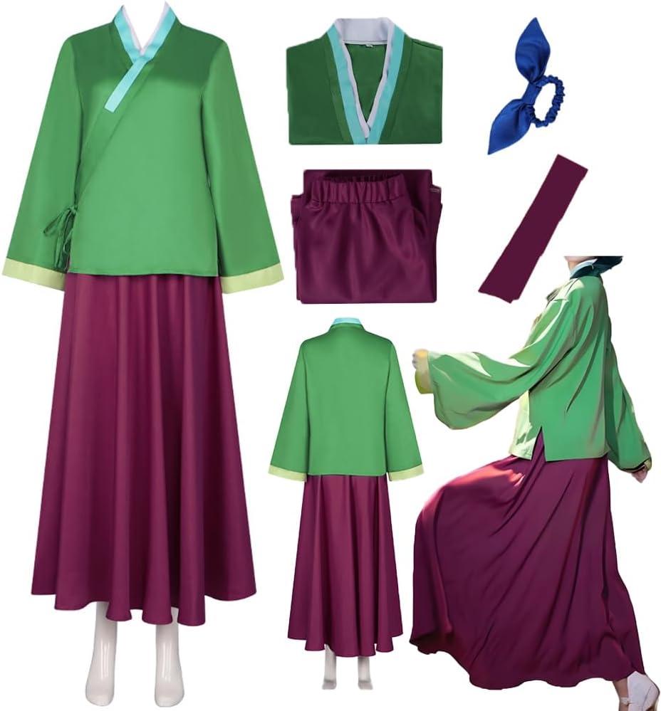 QQJVIYSI Women Cosplay Costume Outfit Uniform Suit Halloween Full Set (MaomaoAAA , XXL)