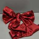 16 x 42 Inches Extra Large Christmas Satin Bows Christmas Tree Topper Decorations Xmas Tree Toppers BowsBows for Home Wreath Wall Backdrop Birthday Wedding Party Decorations(Deep Red)