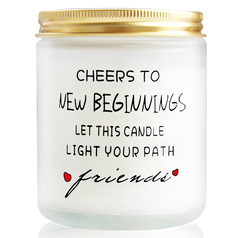 New Beginnings Candle, Thoughtful Divorce or Breakup Gifts for Women, Suit for New Jobs, New Homes, and New Year Celebrations, 9 oz Lavender