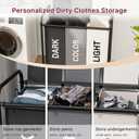 3-Compartment Laundry Cart with Lockable Wheels & Lid 180L Large Wheeled Laundry Basket Heavy-Duty Sorting Organizer for Laundry Room 