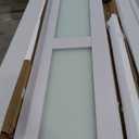 SMARTSTANDARD Bifold Door, for 60"x 80" Opening,Tempered Frosted Glass Closet Folding Barn Door with Hardware Kit, Water-Proof PVC Surface,Easy Install,White