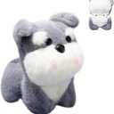 Cute Cartoon Plush Case for AirPods Pro 2nd Gen Case,3D Kawaii Fluffy Grey Schnauzer Puppy Soft Silicone Cover with Keychain Cool Funny Boys Girls Women for AirPods Pro