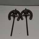 Cowboy Hat Stand, Hat Display, Western Horseshoe Decor, Cowboy Hat Holder, Hat Stands for Display Tabletop, Cowboys Gifts for Men, Desk Hat Rack for Fedora, Sun Hats,Straw Hats, Iron, Bronze, 2 Packs