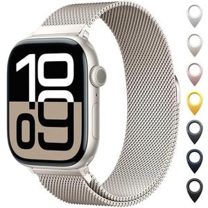 Original Stainless Steel Mesh Loop Compatible with Apple Watch Band 38mm 40mm 41mm 42mm 44mm 45mm 46mm 49mm Women Men, Magnetic Clasp Replacement Strap for iwatch Series Ultra SE 10 9 8 7 6 5 4 3 2 1