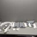 Forbena Toddler Potty Training Seat with Step Stool Ladder, Toilet Potty Seat for Baby Boys Girls Toddlers, Kids Chair Stairs with Handles and Soft Cushion (White and Grey) (Gray)