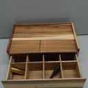 Tea Bag Organizer, Wood Tea Organizers and Storage Box, Tea Bag Holder Station Caddy Container for Countertop, Tea Accessories Gift Box with Drawer