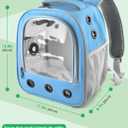 DBNESS Guinea Pig Carrier Backpack, Portable Rabbit Travel Carring Bag for Pet Bunny Chinchilla Bearded Dragon Hamster Parrot Outgoing Pouch Case with Water Bottle Holder & Detachable Pad (Sky Blue)
