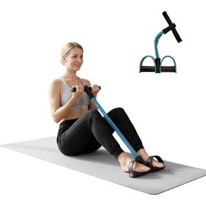 Upgraded Durable 6-Tube Pedal Resistance Strap with Handle, Natural Rubber Fitness Resistance Strap, Multifunctional Fitness Strap, Suitable for Abdominal, Waist, arm, and Leg Shaping Training