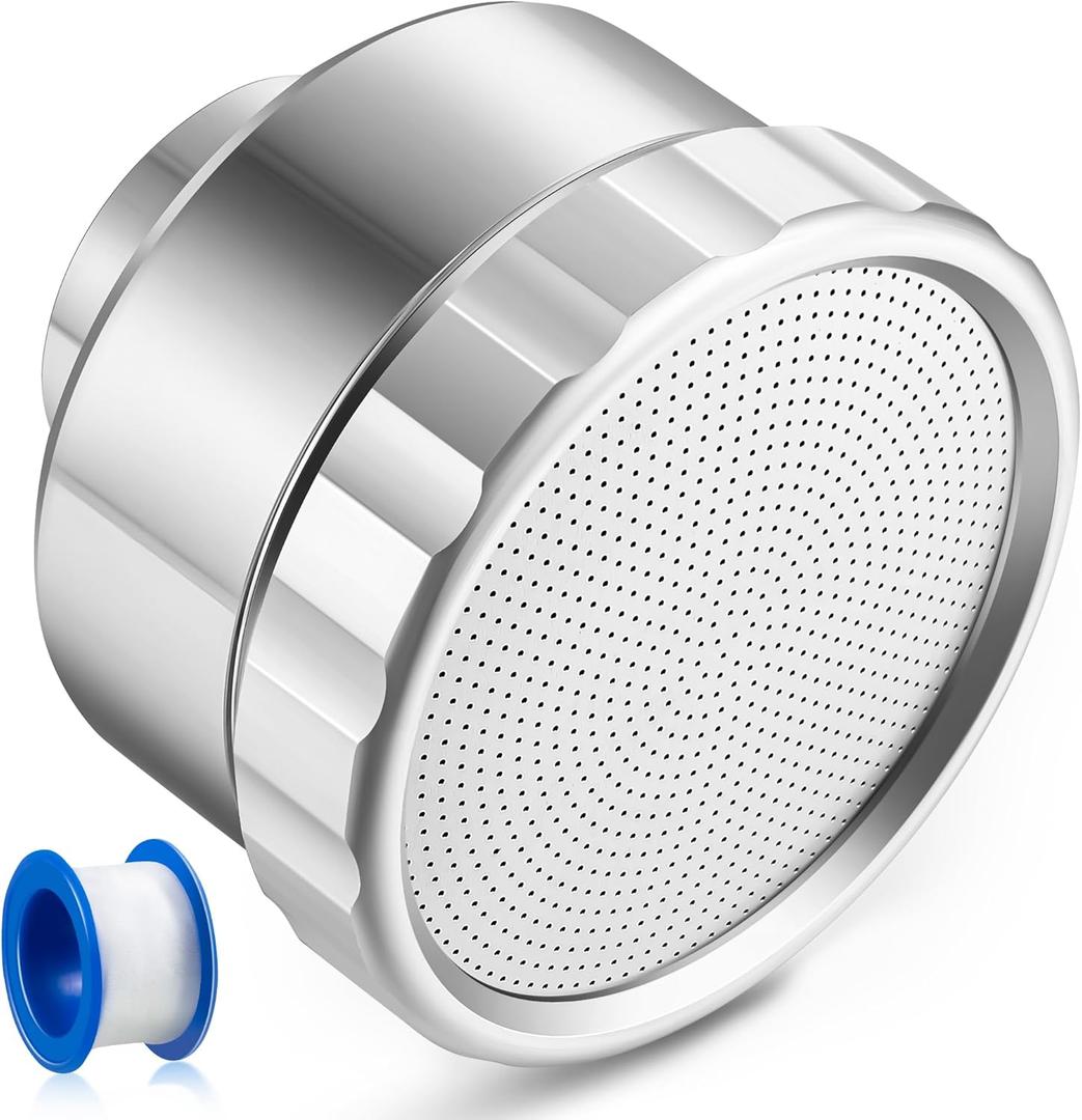 Dreyoo 1 Pack Water Nozzle with 3000 Tiny Holes, 3/4'' Aluminium Alloy Garden Hose Shower Head with PTFE Thread Seal Tape for Outdoor Watering Flowers, Plants, Greenhouse, Nurseryman (2.24'',Silver)