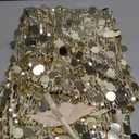 Waist Wow Sequin Dress for Women Spaghetti Strap Sexy Dresses Glitter Sparkly Mini Dress L