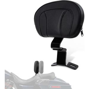 Adjustable Driver Backrest - PSLER Adjustable Rider Backrest for Touring CVO Road Glide Road King Electra Glide Street Glide FLHR FLTRX FLHX FLHT 2009-2023,Black