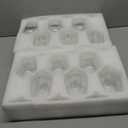 Red/White Glasses Set of 12, 12 oz Clear Glasses with Stem, Dishwasher Safe