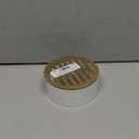 NDS 910B, 4 In. Round Grate Drain Cover, with PVC Collar, Connects to 3 Inch Drain Pipe & 4 Inch Drain Fittings, for Small Lawns, Landscaping and Patios, Satin Brass