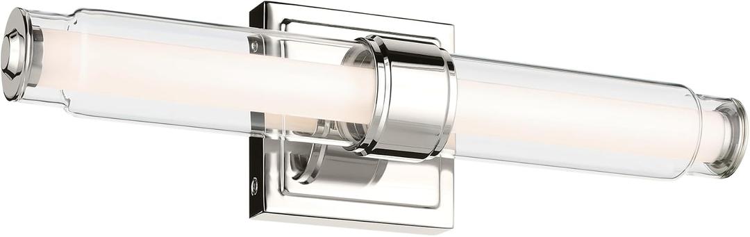 Kichler Laurene LED Bath Bar Light, Polished Nickel, 18.5 inch
