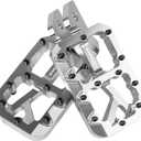 Dirt Bike Foot Pegs for Ebike Surron Light Bee X S, Color Prickly Peg,Motorcycle Aluminum Alloy Pedal for Segway X160 X260/Talaria X3 X4/E Ride PRO SS,Silver Body with Black Spikes