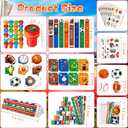 BenLouis 120Pcs Sports Party Favors Football Basketball Soccer Baseball Pencils Stickers School Stationery Bulk for Kids Sports Party Team Gift Fillers School Classroom games Rewards Supplies