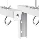WALI Universal Projector Screen Ceiling Mount, Wall Hanging Mount L-Brackets, 6 inch Adjustable Extension with Hook Kit, Perfect Projector Screen Placement Hold up to 66 lbs (PSM001-W), White (White - 6 Inch)