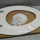 Mayfair Bennett Toilet Seat with Brushed Nickel Hinges, Slow Close Wood Seat, Secure Metal Hinges, Easy Install, Elongated, White