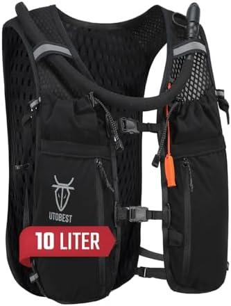 UTOBEST Upgrade Running Hydration Vest 10L, Running Backpack for Women Men Multi-Functional Storage, Adjustable Water Vest for Trail Marathon Race Jogging Cycling