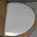 Bemis 500TTT Durable Wood Toilet Seat, Secure Hinges Stay Tight, Made in USA, Round, White