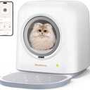 MeoWant Self Cleaning Cat Litter Box, Fully Enclosed Automatic Litter Box for Multi Cats, Ultra-Safe/APP Control/Odor Removal with Mat & Liner & Deodorizer