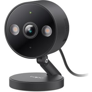 Tapo by TP-Link 2K QHD Security Camera Indoor/Outdoor, Color Night Vision, Free Person/Pet/Vehicle Detection, Baby Monitor, Local/Cloud Storage, IP66, Dual-Spotlight, Black(C121)