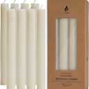 8PCS 9" Hand-Rolled Beeswax Taper Candles, Real Pure Beeswax, Handmade Honeycomb Candles, Flat Top, Cream